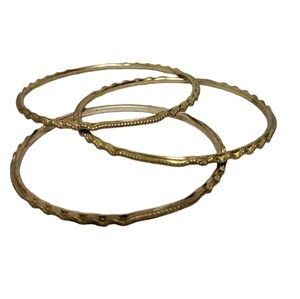 Gold Tone Swirl Bangle Bracelet